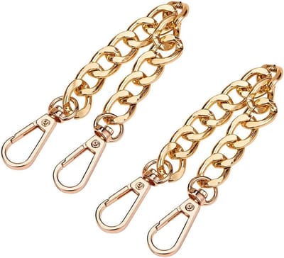 Bag Extenders 19.8 cm Gouden Tas Ketting met Draaiende Alliage Sluitingen, Vervangende Tasriemen en Schoudertas Verlengers, Ideaal voor Mode en Accessoires