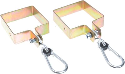 Schommelklemmen Set - Hangstoel Haken - Tuin Ophanging - Robuuste Metalen Uitvoering - 120 x 120 mm - Metaal