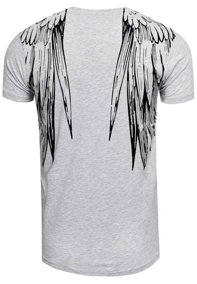 T-shirt met effen Amerikaanse print
