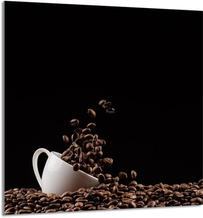TMK ArtDeko Serie - Glazen Beschermingspaneel - 60x65 cm - Koffie - Moderne Decoratie