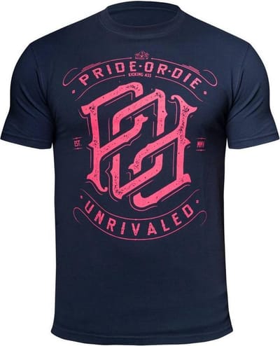 PRiDE or DiE Unrivaled T Shirts Zwart Rood