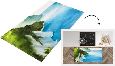 Keukenloper - Loper keuken - Zee - Berg - Bos - 120x60 cm - Keukenloper vinyl
