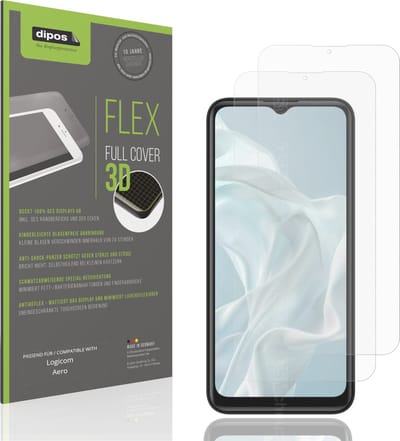 dipos FLEX – 2x Matte Screenprotector geschikt voor Logicom Aero | Volledige Schermbescherming | Case-Friendly