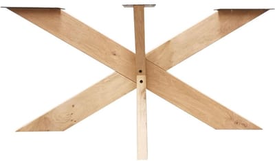 FLE - Spinpoot van eikenhout ongelijkzijdig matrix 140 bij 70 cm en hoogte 72 cm (15 x 5 cm)