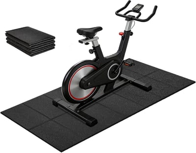 Vloerbeschermingsmat Fitness - Trainingsmat Apparaat - Apparaten Beschermen - Hoge Dichtheid PVC - 140 x 65 cm - Zwart