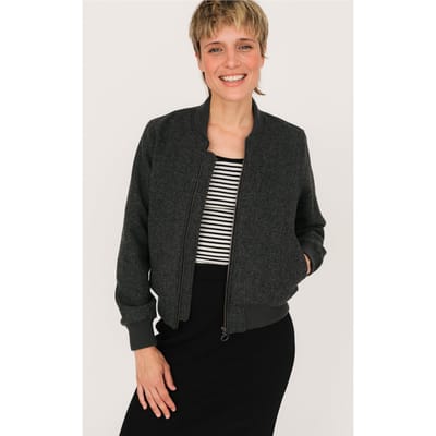TWOTHIRDS Nancowry Jacket Grey Melange Maat: S | Winterjassen Outlet | Dames | Grijs