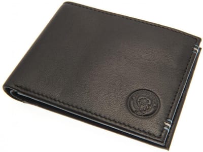Manchester City FC Leather Stitched Wallet (Black)