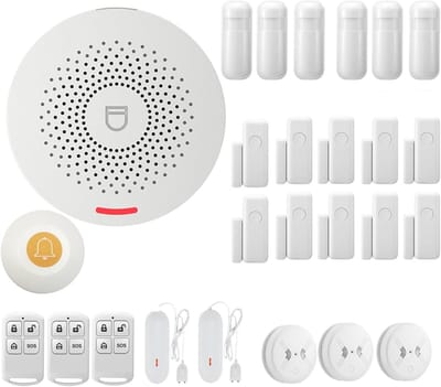 Slimme Alarm Hub - Thuisbeveiliging Kit - Veilige Woning - App Bediening - Kit 7 - Zwart