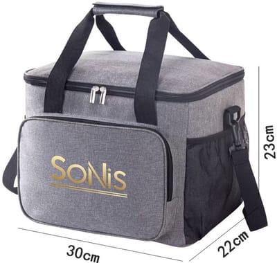 SoNis Koeltas - Koeltassen - Koeltas Lunch - Geïsoleerde Koeltas - Lunchtas - 15 liter - Grijs
