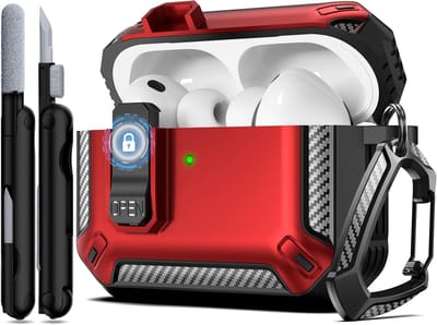 Robuuste Militaire Beschermhoes voor AirPods Pro 3e Generatie met Slot en Reinigingsset