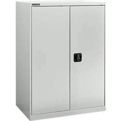 Draaideurkast Schäfer Shop Select MS-i 12408, plaatstaal, B 800 x D 400 x H 1215 mm, 3 OH, lichtgrijs, tot 150 kg