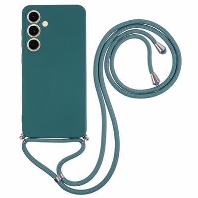 Coverup Hoesje - Geschikt voor Samsung Galaxy S25 FE Hoesje - Coverup Colour TPU Back Cover met Koord - Everglade Green