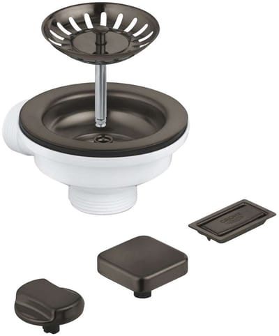 Grohe Afvoergarnituren - Afvoerzeef voor spoelbak met accessoires, geborsteld Hard Graphite 40996AL0