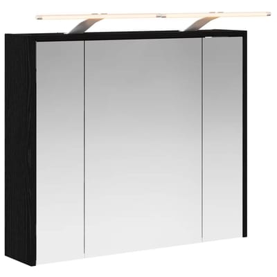 vidaXL - Badkamerspiegelkast - Zwart - Eiken - 73,5 - x - 16 - x - 62,5 - cm