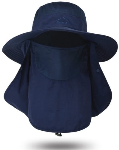 Zonnehoed - Rand 10 cm - Hoofdomtrek 56-62 cm - Unisex vissershoed - Hoed met brede rand - UV-bescherming - Geschikt voor buitenactiviteiten - Biedt bescherming voor gezicht en nek - Vissershoed - Sneldrogende zomerhoed voor buiten - Zonnehoed