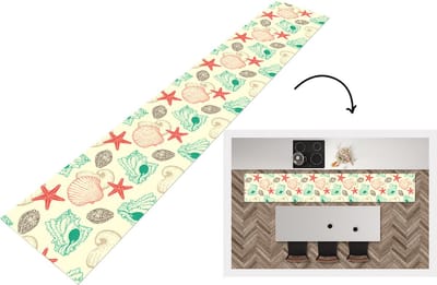 Keukenloper - Loper keuken - Schelpen - Zeester - Strand - Vintage - Patroon - 300x50 cm - Keukenloper vinyl