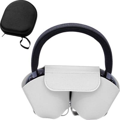 Case geschikt voor AirPods Max - Wit - Cover - Hoesje - Volledige Bescherming - Stevig