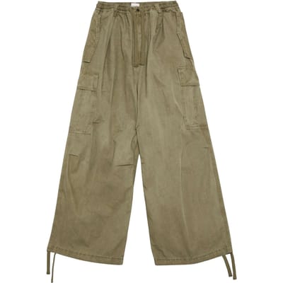 Amish Supplies Para unisex cargo pants in popeline stof - geverfde salie