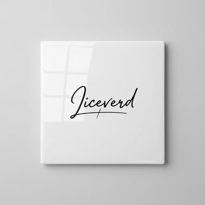 Lieveerd – Elegante Script Typografie Keramische Tegel 15 × 15 cm | Minimalistische Liefde Woondecoratie