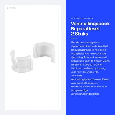 Dailygoods- Versnellingspook Mouw Reparatieset - 2 Stuks - ABS Materiaal - Geschikt voor Vito/Viano W639 - Handmatige Versnellingsbak - Gloednieuw - Schakelhendel