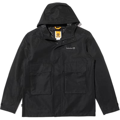 Timberland Waterdicht Winddicht Jas met Capuchon Letter Effen Kleur Eenvoudig Lange Mouw Heren Jas Zwart A2H2P-001 XL black
