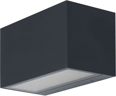 OSRAM SMART+ WiFi Brick Wide LED-wandlamp op/neer donkergrijs, 14W, 600lm, RGB+W 3000K, WiFi, Alexa, IP44 buitengebied