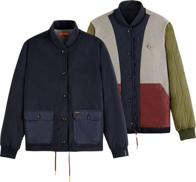 Scotch & Soda Reversibel Bomber Jas Multi - Maat XL - Heren - Tussenjas