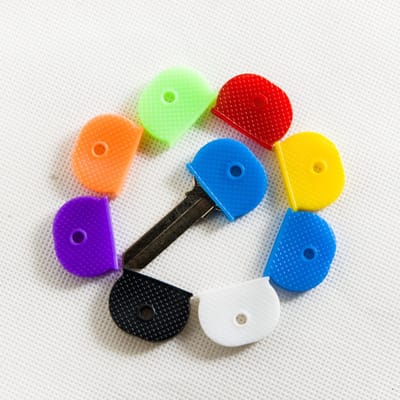10x Sleutelhoezen - Sleuteltags - Sleutels herkenbaar maken - Sleutels sorteren - Siliconen - Willekeurige kleuren - Jonyx