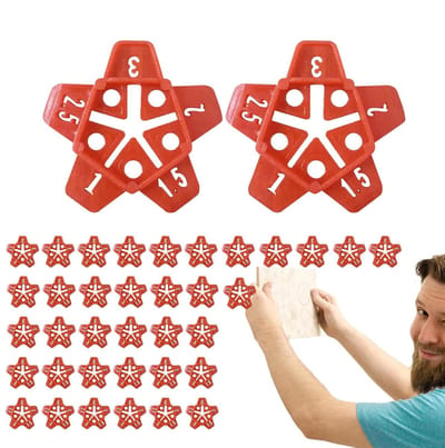 Tegelafstandhouders - Wiggen nivelleren - Nauwkeurig tegelen - Antislip functie - 50 stuks