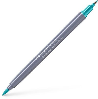 Faber-Castell - Duo aquarel marker - Goldfaber - licht kobalt groen 356 - brush / 0,6mm - FC-164656