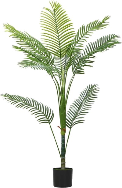 Kunstplant Palmboom - Faux Areca Nep Palm - Woonkamer Decoratie - Realistisch Uiterlijk - 150 cm - Groen