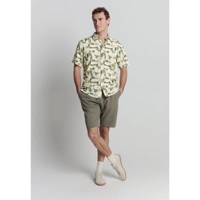 No Excess Shirt Short Sleeve Allover Printed Green Größe: L | Casual hemden Outlet | Herren | Grün