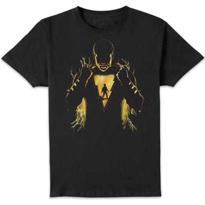Shazam! Lightning Silhouet t-shirt - Zwart - L