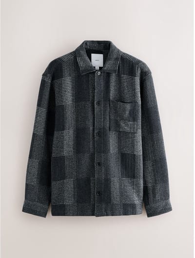 Next - Heren - Geruit vest in patchwork-stijl - Grijs
