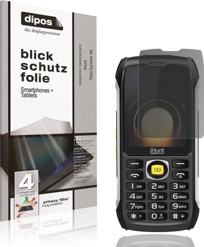dipos – Matte Privacy Screenprotector geschikt voor iHunt Titan Survivor 4G | Anti-Spy Beschermfolie