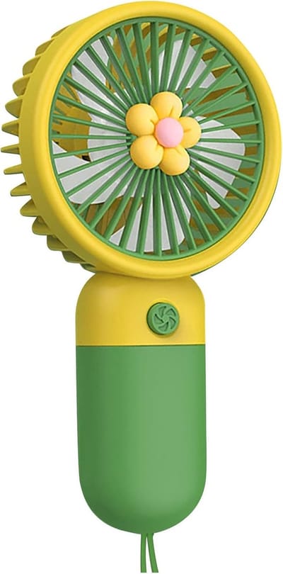 Mini Draagbare Ventilator – Handventilator – Met Draagkoord – Tafelventilator – Lichtgewicht USB-oplaadbare Ventilator – Ideaal voor op Reis & Binnen/Buitengebruik – 1-pack - Groen