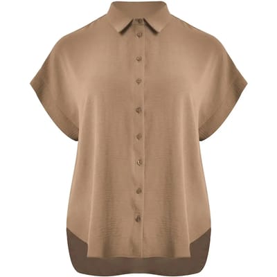 Kanten Blouse met Ronde Zoom Dames Mat Fashion