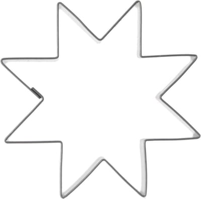 Koekjessnijder Edelstaal Ster 6 cm - Vormen - Uitsteekvorm - Cookie - Cutter - Uitsteekvormpjes - Koekjes - Bakken