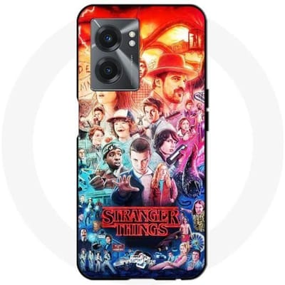 Hoesje - Maniacase - Realme V23 - Zwart - Flexibel - Stranger Things seizoen 4