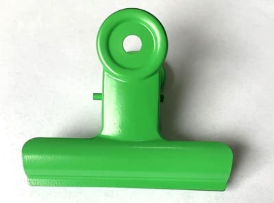 Papierklem, bulldogclip, papierclip groen (RAL 6018) 4 stuks