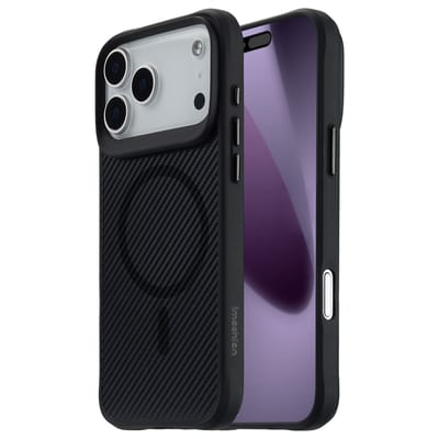 imoshion Hoesje - Geschikt voor Apple iPhone 17 Pro Max - Hybrid Carbon Case geschikt voor MagSafe - Zwart