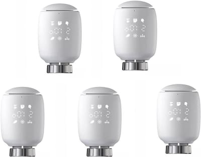 Zigbee Slimme Radiatorthermostaat Set van 5 met Wifi Verwarmingsregeling