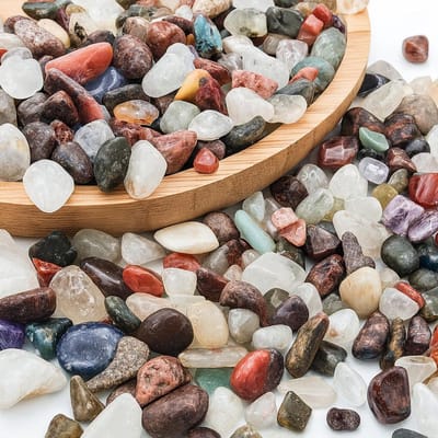 Mix van edelstenen en kleine getrommelde stenen voor genezing, decoratie en geluk (9-12 mm)