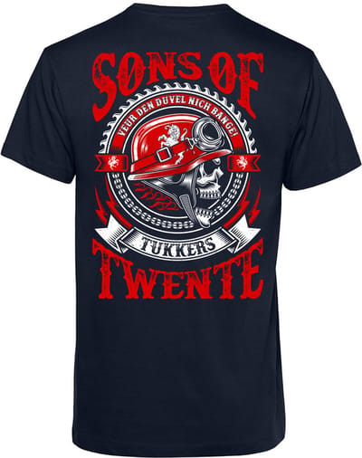 T-shirt Sons Of Twente | Kerstcadeau | Cadeau voor man | Vaderdag | Navy | maat XS