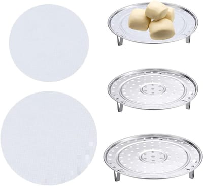 ByShane - Roestvrijstalen Stoomroosters Set - V-houders - Keukenaccessoires - 20 cm & 22 cm Diameter