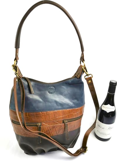 Luxe Leren Schoudertas Dames – Pellericca Limited Edition – 3-kleuren Croco Design – Crossbody & Handtas van Echt Leder