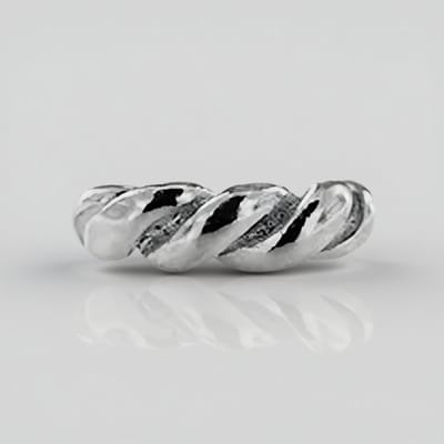 Cavill - Moderne Zilveren Twist Ring - 925 Sterling Zilver - Lichtgewicht, Gepolijst, Maten 18 & 19 - Elegante Damesring, Tijdloos & Stijlvol