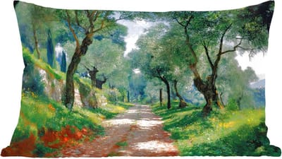 Sierkussens - Kussentjes Woonkamer - 60x40 cm - Pad - Bomen - Schaduw -