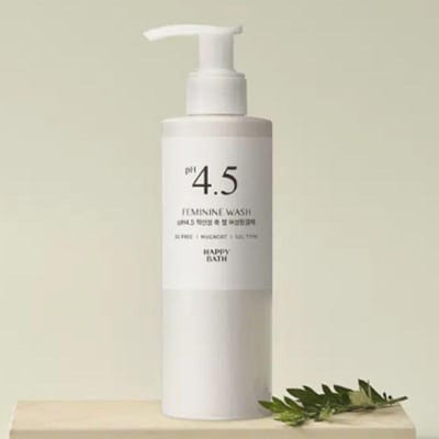 Happy Bath Gel Nettoyant Intime Doux pH 4,5 200g Nettoyant Intime Doux Parfum Rose Armoise Mugwort Scent