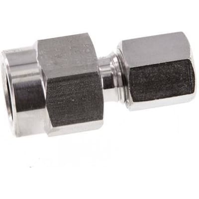 6L & G1/4'' RVS Rechte Snijringkoppeling Binnendraad voor manometers 315bar ISO 8434-1